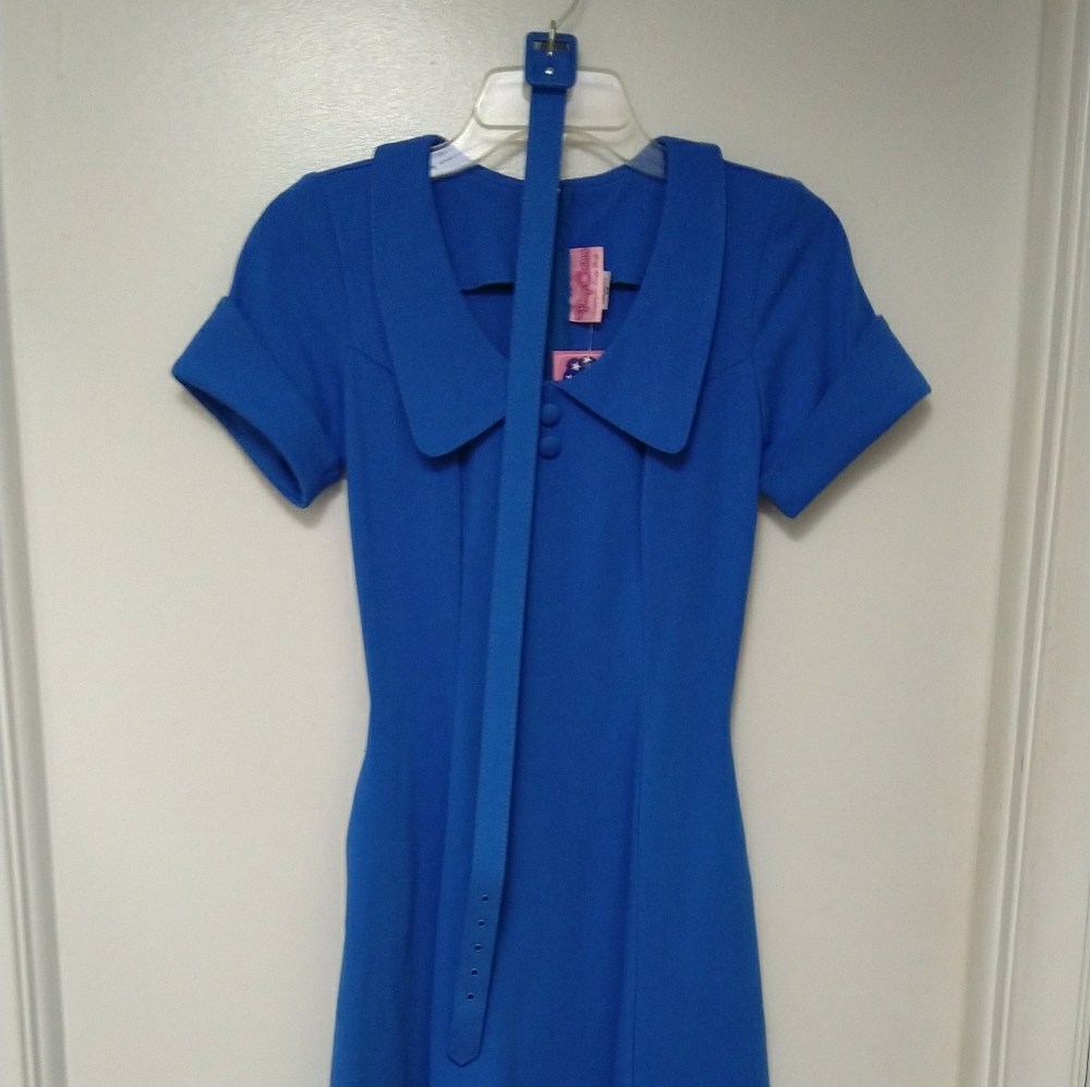 Pinup Coture Peter pan collar blue dress